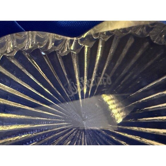 Waterford Crystal Heart-Shaped Ribbed Paperweight Clear Glass VTG 90s w/Box - Picture 4 of 7